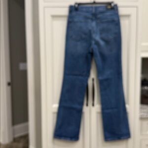 Express 90s Boot High Rise Jeans, 8R, Medium Blue Darker Wash